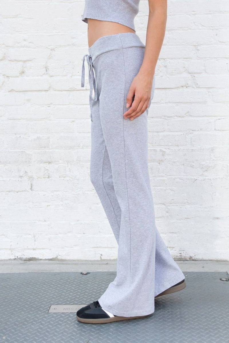 Pantalon Brandy Melville Hillary Yoga Grise Clair | VZY-77089829